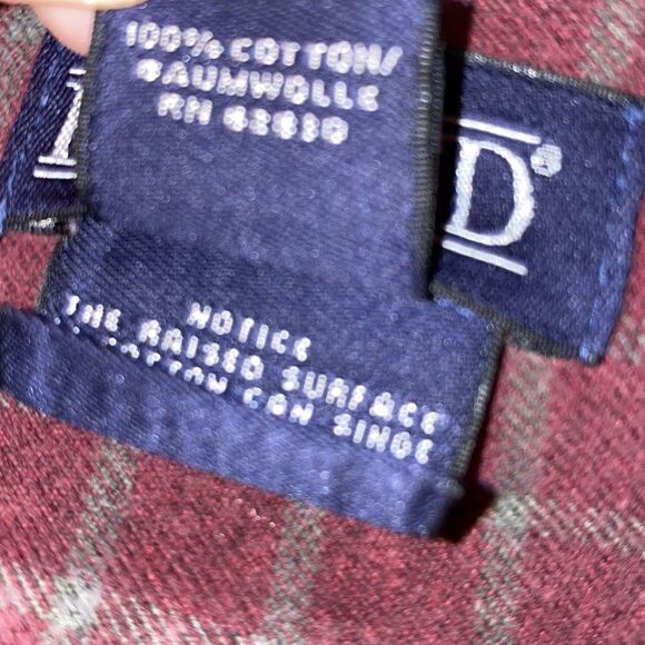 LANDS’ END Marion and Gray Flannel Shirt-XL Tall - Picture 6 of 7